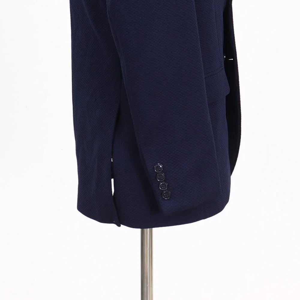 Contempo 40R Navy Solid 2-Button Sport Coat Blazer Jacket V934